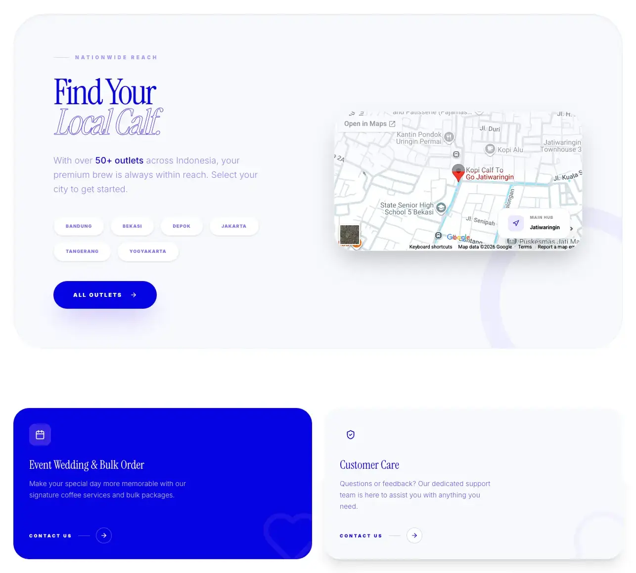 Kopi Calf — Contact & outlet finder