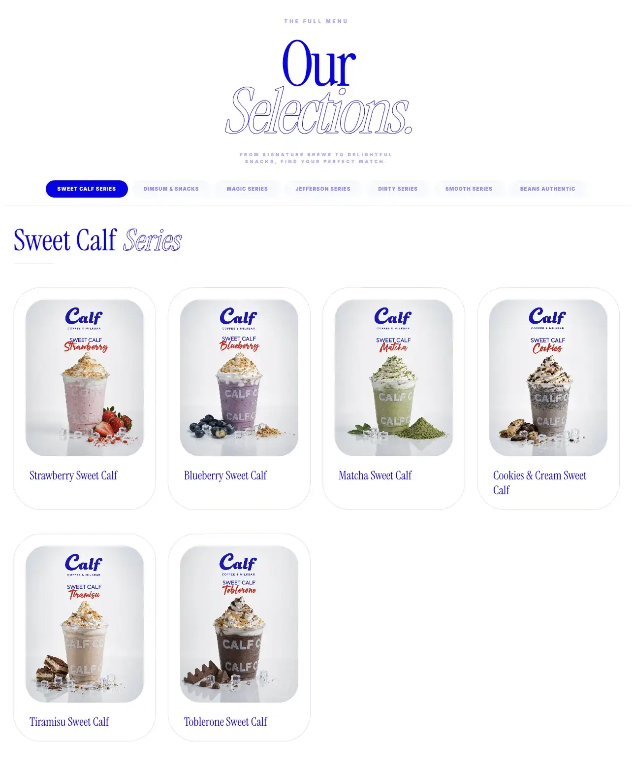 Kopi Calf Menu