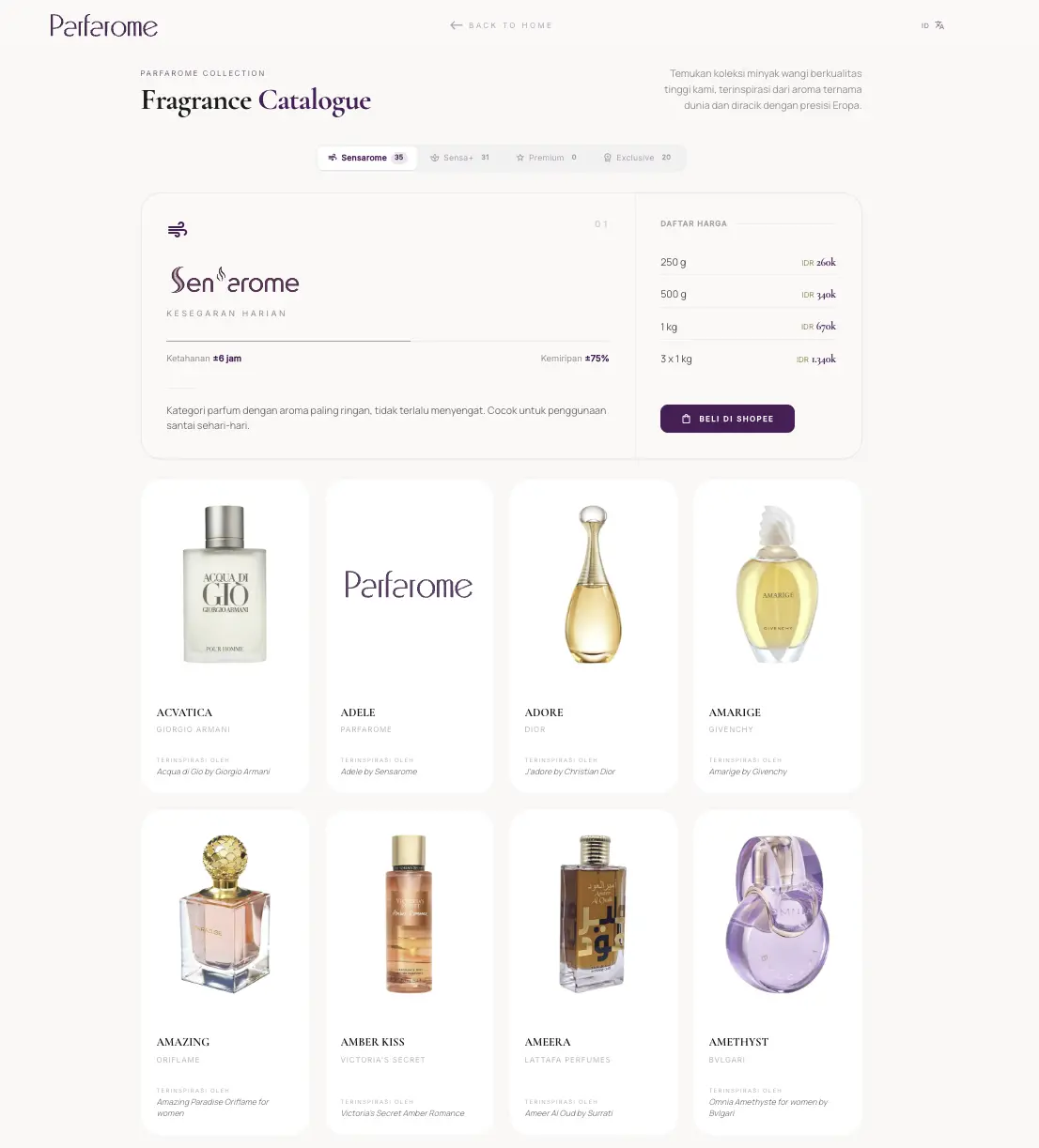 Catalog Page